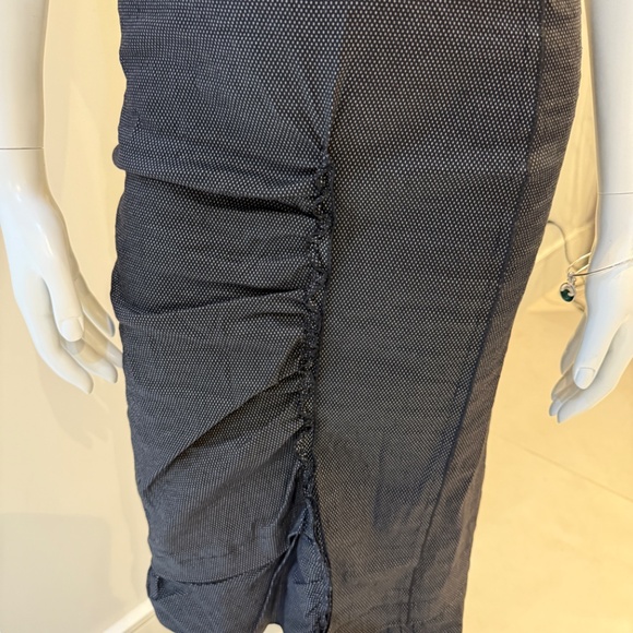 Vintage Nina Ricci black/white mini dot ruched dress with lace trim. - Picture 3 of 5